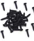 Pack of black screws suitable for Rock Solid 2 Inch Black Butt Hinges For Cabinets And Cupboards quick setup.
