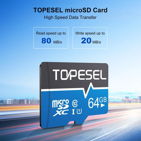 64GB Micro SDXC Memory Card UHS-I Class 10 With 80 MB Per Second Read And 20 MB Per Second Write Speed For Camera Dash Cam