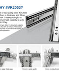 30 Inch Soft Close Heavy Duty Drawer Slides Built Tough With Full Extension Steel Ball Bearing Runners, Quiet, Durable Cabinet And Furniture Drawers, Optional Locking Version For Extra Security. 53mm steel drawer slide thickness shown