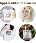 Quilting Heat Transfer Stickers Four Piece Set For DIYers T Shirts Hoodies Jackets Washable Iron On Decals Sewing Theme Designs