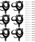 Six Pack Horse Bridle Rack Hooks Kit Heavy Duty Metal Halter Hanger With Tubes And Screws For Stable Barn Tack Room Organization