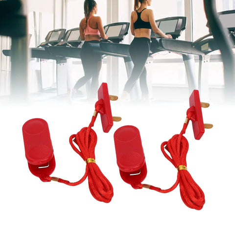Two Pack Universal Treadmill Safety Key Emergency Stop Switch, red ABS, lightweight portable for quick stop during workouts