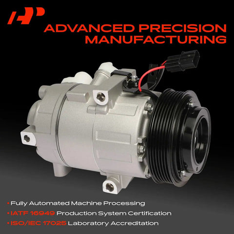 Heavy Duty AC Compressor Assembly With Clutch For Kia Forte 2022 2023 2024 2.0L L4 Engine cooling system, close-up view of assembly.