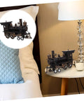 Vintage Steam Locomotive Model Sculpture for Desk Decor and Living Room on bedside table