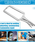 18 Inch C Clamp Locking Pliers For Heavy Duty Welding Table Clamps With Adjustable Pressure And Locking Design Deep Throat Large Eight Point Three Inch Opening Ideal For Securing Irregular Workpieces Four Piece Set used for welding, woodworking, metalworking