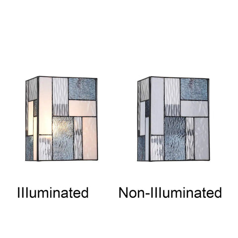 Illuminated and non-illuminated Tiffany Style Stained Glass Wall Sconces Modern Look for Bedroom Bathroom Living Room
