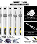 5-piece bearing steel file set from 52 Piece 3D Printer Tools Kit For FDM And SLA Printers with ergonomic soft grip handles.