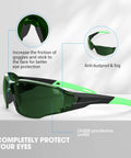 Heavy Duty Laser Safety Glasses Beast Mode OD4 Eye Protection Blocking 180NM To 660NM UV And Green Lasers with anti-fog features.