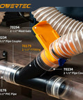 Two And A Half Inch Y Fitting For Dust Collection Hose Splitter And Two And A Half Inch Hose Connector Fittings For Dust Collection System Built For Your Woodshop Heavy Duty 1 Pack 70179 in woodshop setup
