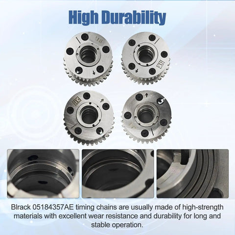Four VVT sprockets from All In One Timing Chain Kit With VVT Sprockets, Tensioners And Guides For 3.6L V6 Jeeps And Dodges 2011-2020
