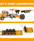 Giant 39.6 Inch RC Semi Trailer Truck For Kids With Lights And Sounds 16 Channel Remote Control Transport Truck assembly