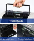 Premium Money Counter Machine For Mixed Denomination Bills, Multi Currency Support For Usd Euro Cad MxN With Advanced CishuvirMGmt Security Detection showing hidden handle and fully opened back cover.