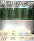 Interior view of ControlLogix 1756 A10 B 10-slot chassis highlighting slots for module integration and power distribution.