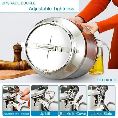 Stainless Steel Milk Can With Airtight Lid Built To Last Heavy Duty Food Grade Tank for Milk Storage in Commercial Kitchen