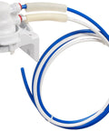 Genuine OEM Assembly Case Filter For Refrigerator Models RFG297AARS/XAA, RF266AASH/XAA with blue and white tubing, top view