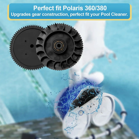 Drive Train Gear Kit For Polaris 360 And 380 Pool Cleaner With Bearing And Clips, pool background view