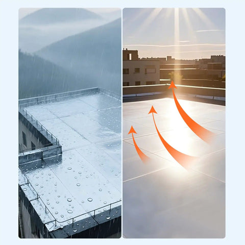 Self Adhesive Ice And Water Shield Roof Underlayment Roll No Sweat Asphalt Shingle Repair Tape on wet and dry rooftops.