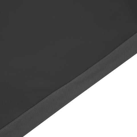 Edge detail of All Weather Outdoor Coffee Table Cover For Backyard Waterproof Patio Table Cover Heavy Duty Black Shield Protects From Sun Rain Snow Dirt Fits Most Standard Coffee Tables Keeps Your Furniture Looking New