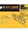 Heavy Duty Atv UTV S Tine Cultivator in durable steel design for breaking up compacted soil and turning over new dirt.