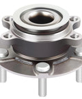 Close-up of Two Front Wheel Bearing And Hub Assembly With ABS For Nissan Rogue 2008 2013 Rogue Select 2014 2015 And Sentra 2007 2012 Ready To Roll Front Hub Kit Fits Front Positions 513298.