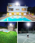 400W LED Stadium Flood Light Outdoor 5000K Daylight White Beast Bright With 50,500 LM lighting up residential and sports areas at night