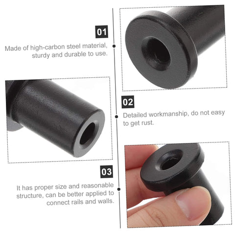 Close-up of Five Pack Barn Door Spacers Sliding Doors Track Connectors for Garage and Basement Hardware Replacement.