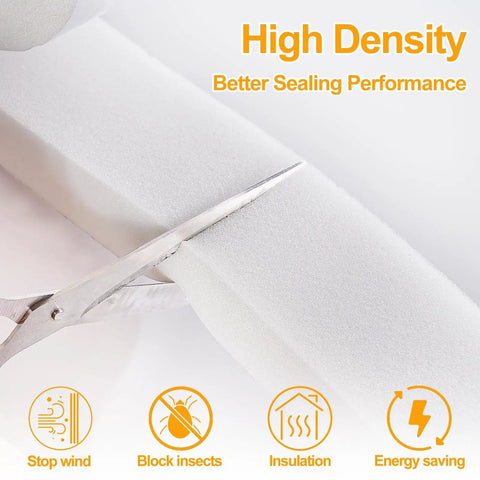 Heavy Duty High Density Foam Tape Air Conditioner Window Seal With Strong Adhesive, cutting foam for insulation.