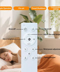 Remote control for Small Ceiling Fan with Retractable Blades and Light, Remote Control, Indoor with adjustable settings.