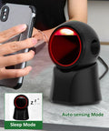 1D 2D Barcode Scanner Desktop USB Wired Hands Free QR Scanner Omnidirectional Bar Code Reader For POS PC Supermarket Library