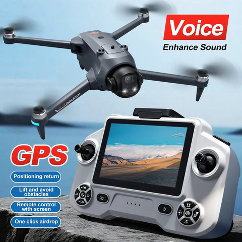 GPS Drone With 2K Camera And Brushless Motors For Adults And Newbies Five Point Nine Inch Touchscreen RC 5G FPV Infrared Obstacle Avoidance