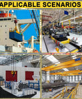 Industrial Grade Permanent Lifting Magnet With Easy Release Lever in various industrial settings handling heavy loads.