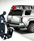 Heavy Duty Metal Shovel Mount For Roof Rack And Truck Bed, Axe Shovel Holder For Jeep Offroad UTV ATV displayed on SUV