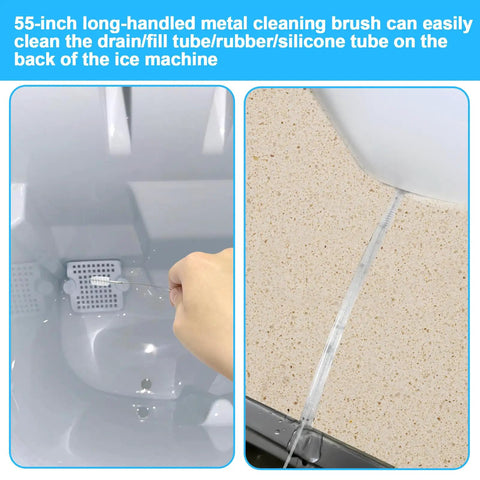 Using an Ice Maker Cleaning Brush Kit For Countertop Machines No Fuss Deep Clean With 2 Extra Long Pipe Cleaners And 8 Small Crevice Brushes