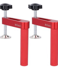 Two Pack 20mm Aluminum Bench Dog Clamps With Fast Hold Down Table Clamp For Woodworking Fits Standard 20mm Dog Holes 600 Pound Clamping Force Silicone Pads Protect Wood Lightweight Portable Clamp Set For Milling And Sanding
