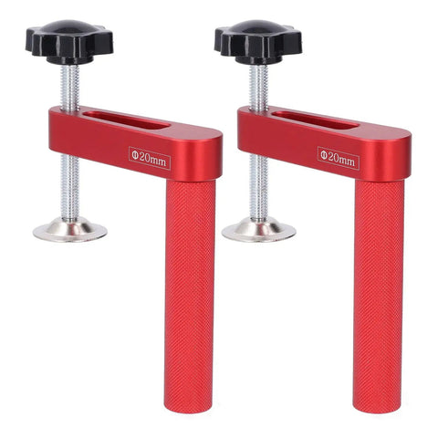 2 Piece 20mm Aluminum Bench Dog Clamps Heavy Duty Pro Grade Hold Down For Woodworking Fast Lock 600 Lb Clamping Power With Silicone Pads