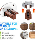 10 Sets Drawer Slide Repair Kit With Rails, Track Guide And Roller, showcasing cabinet applications and easy install features
