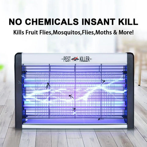 20W Indoor Bug Zapper With UV Light Mosquito Trap Insect Killer For Home Office And Restaurant Safe Mesh Guard