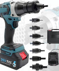 Fully Automatic Cordless Rivet Nut Gun Featuring Electric Drive And Rapid M3 To M12 Mandrels Offers No Sweat Performance For Mechanics Looking For Killer One Trigger Fabrication Setup, with mandrels and charger.