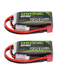 3S 11.1V 2200mAh RC LiPo Battery Pack 120C With Dean T Plug Dual Pack for RC cars, trucks, planes, helicopters, boats