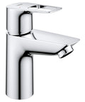 Bauloop Single Hole Bathroom Faucet With Single Handle S Size Chrome Finish 1.2 GPM Flow Drip Free Ceramic Disc Valve Brass Body