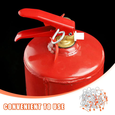 30 Pack Fire Extinguisher Lock Pins Tamper Seals Security Tags For Safety Checks And Anti Theft Protection To Stop Accidental Use In Any Biz Or Home on red fire extinguisher