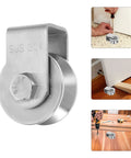 Heavy Duty Stainless Steel Pulley Wheel Track Roller For Sliding Doors And Gates Built Different With Zero Noise Vibes, close-up view.