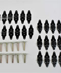 36 Piece Roll Up Door Trailer Hardware Repair Kit With Hinges And 2 Inch Rollers laid out on a white background
