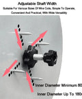 Adjustable shaft width on Rugged Wire Spool Rack For Cable Reels Steel Wire Dispenser That Holds Up To 100 Lbs