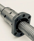 Close-up of Beefy Precision Ballscrew Set 350mm for CNC Machines and 3D Printers with End Machined Ballnut Nut Housing BK BF15.