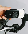 Garmin Edge Bike Computer Mount Adapter Insert Kit Back Cover Replacement For Broken Tabs DIY Fix Kit Compatible With All Edge Series Stable Mount Easy Glue Repair For Safer Rides being installed on a bicycle handlebar.