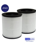 2 Pack 2 In 1 True HEPA Air Filter Replacement For C8 C10 And KJ120G C10 Purifiers With Activated Carbon 3 Stage Filtration