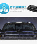 3X Smoke White 12LED Cab Marker Roof Running Top Lights Kit With Wire Harness For Silverado And Sierra 2007 To 2014 Trucks