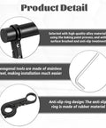 Two Pack Aluminum Bicycle Handlebar Extenders Brackets For Extra Mount Space On Most Bikes, hex wrench, and anti-slip ring