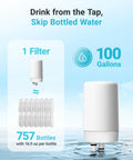 Faucet Water Filter Replacement For Brita Filter And On Tap Filtration System 4 Pack Premium Coconut Activated Carbon Block